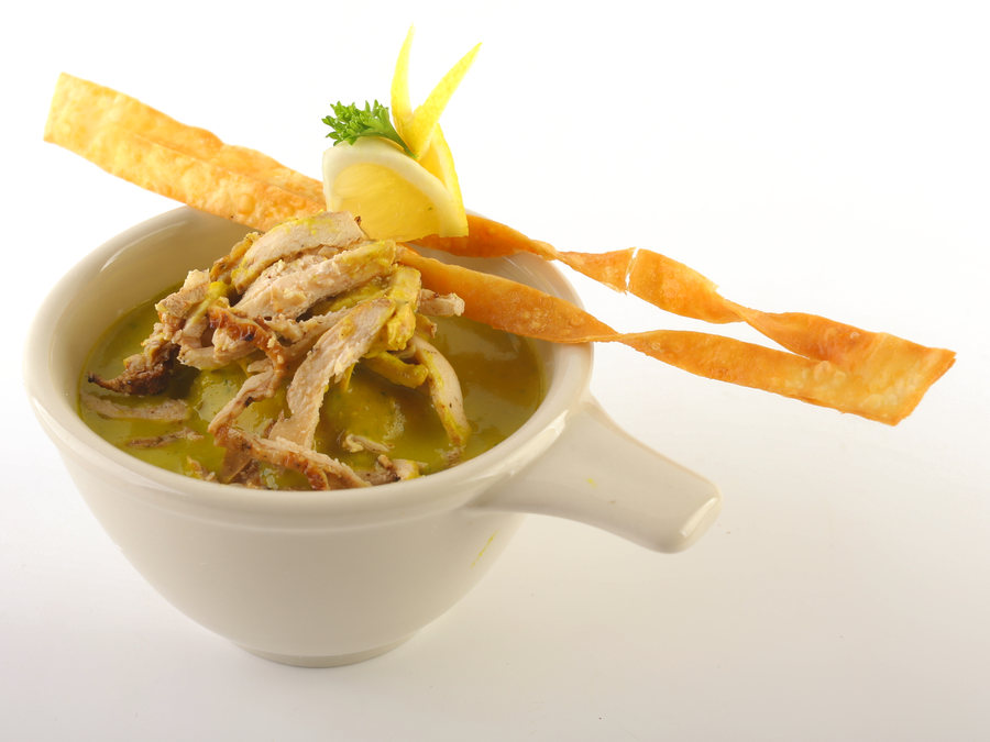 Lentil soup with crispy bread